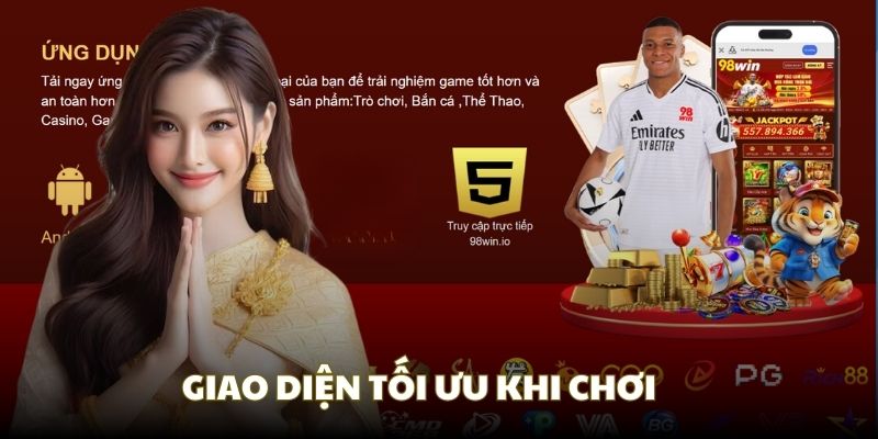 Giao diện tối ưu tại nổ hũ online 98WIN